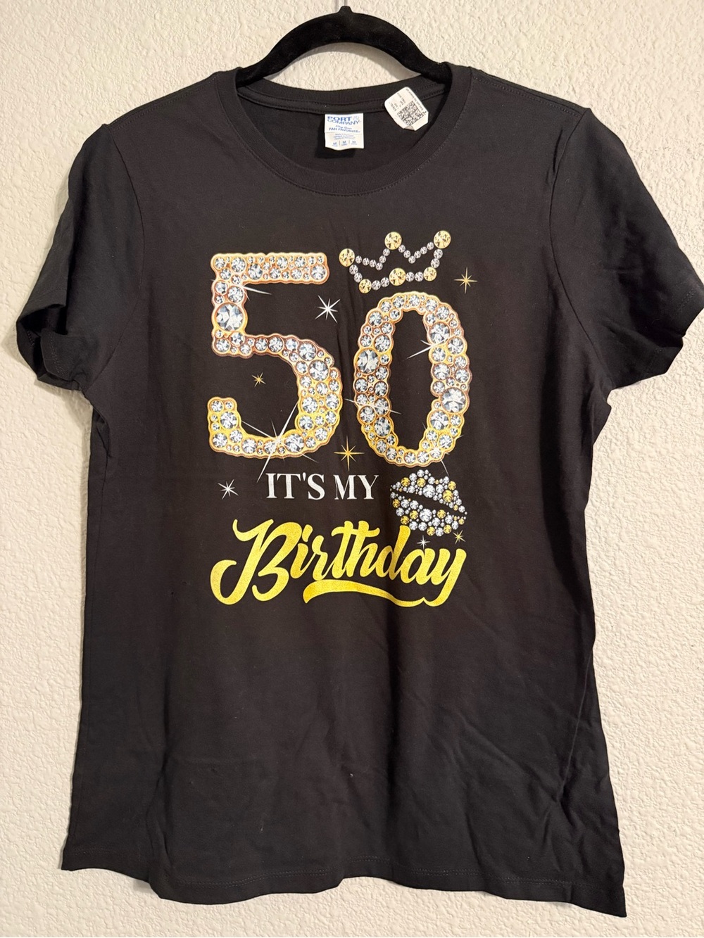Black "50 It's My Birthday" Graphic Tee